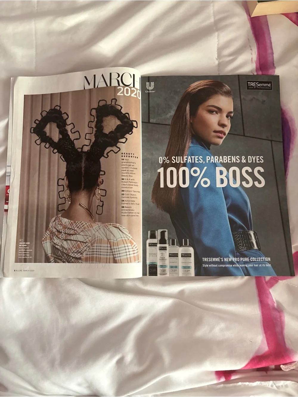 Lot of Allure Magazine March 2020 Lili Reinhart Riverdale Cover and 2 pins